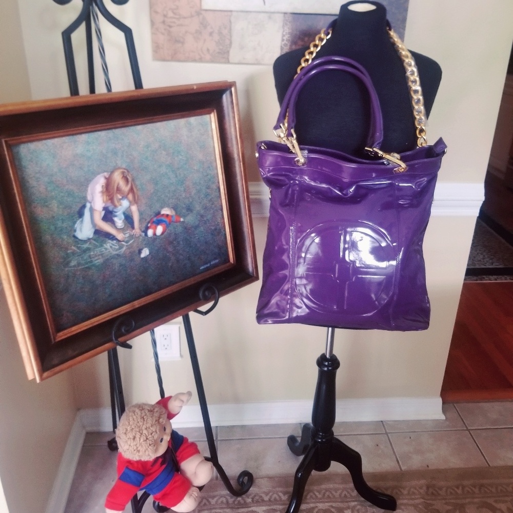 IMAN purple tote